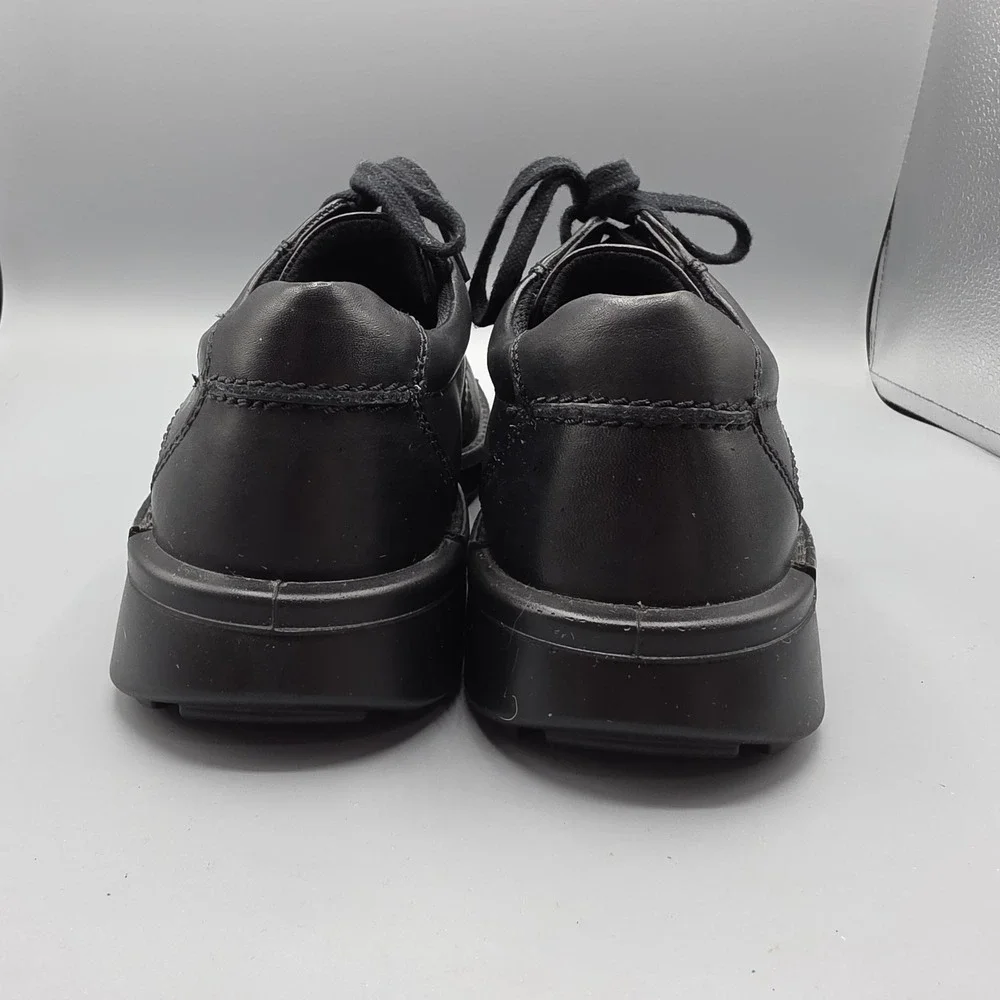 Ecco Shoes Mens 42 Black Leather Oxford Casual Business Comfort Lace Up